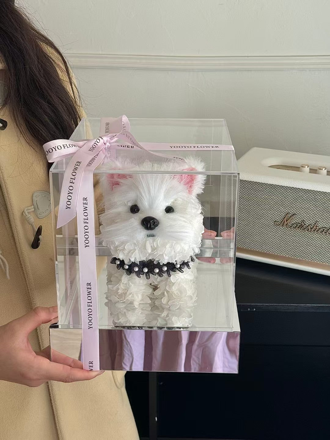 Flaurea Eternal Flower Floral Puppy - West Highland White Terrier