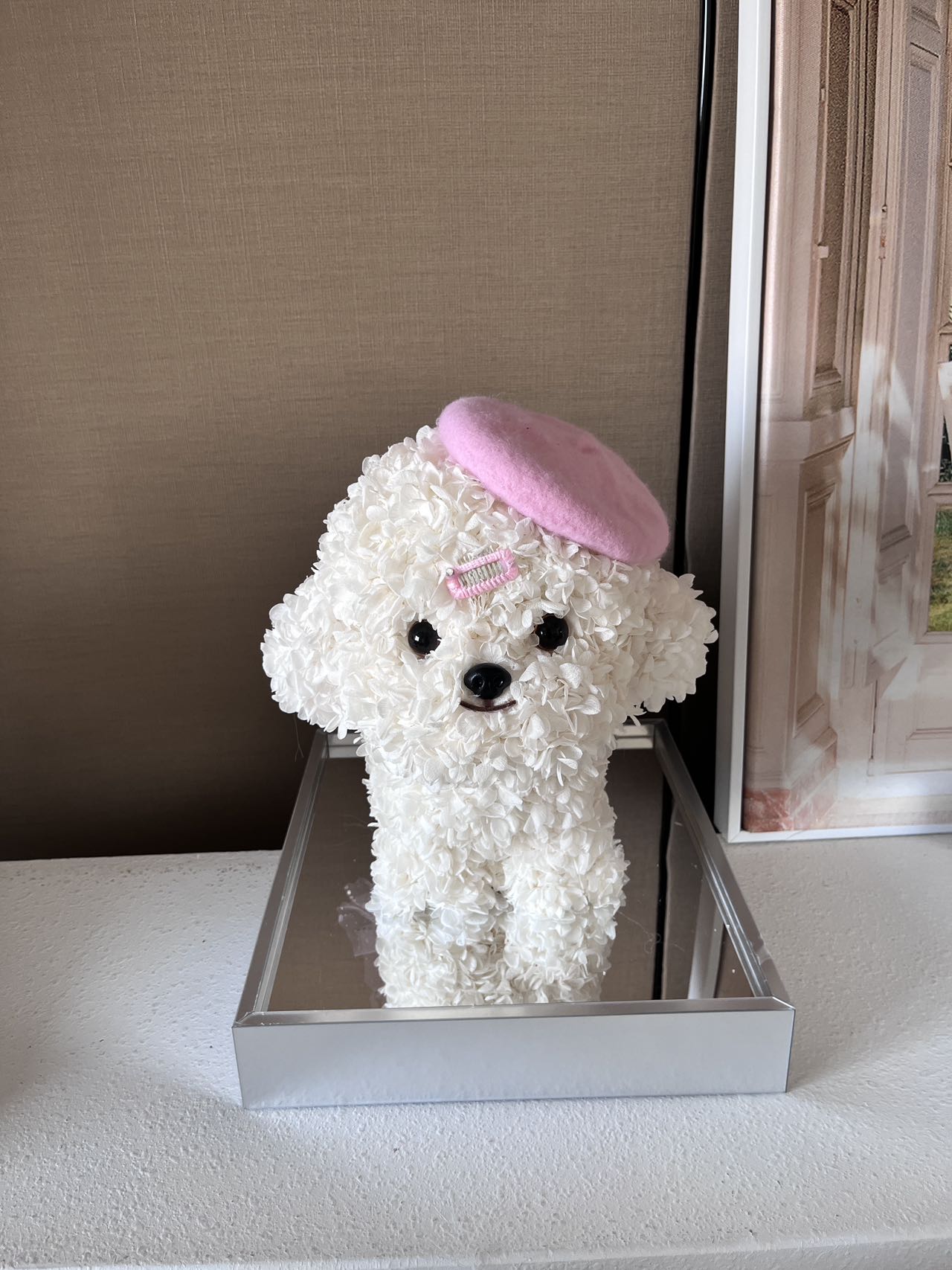 Flaurea Preserved Flower Floral Puppy - Pink Hats