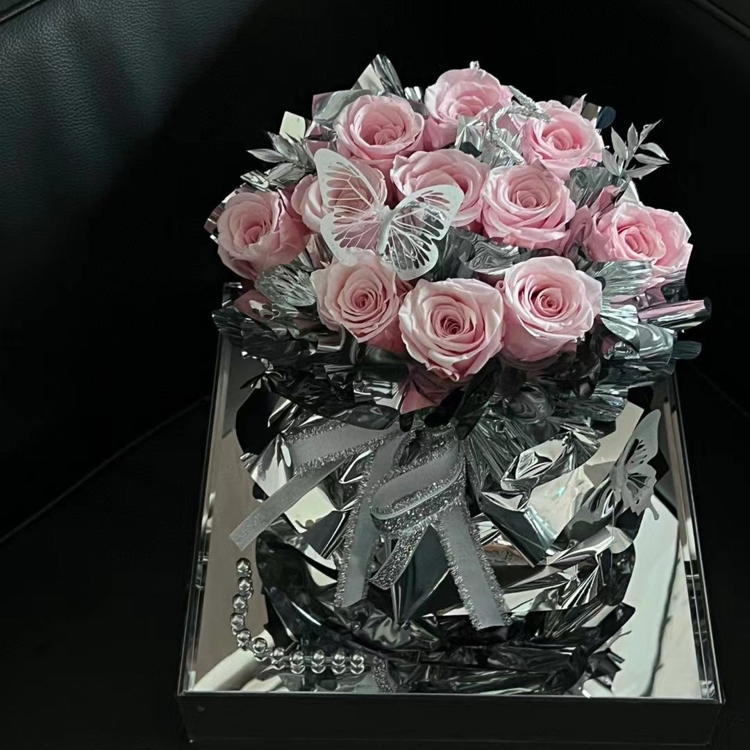 Flaurea Glistening Rose & Silver Display