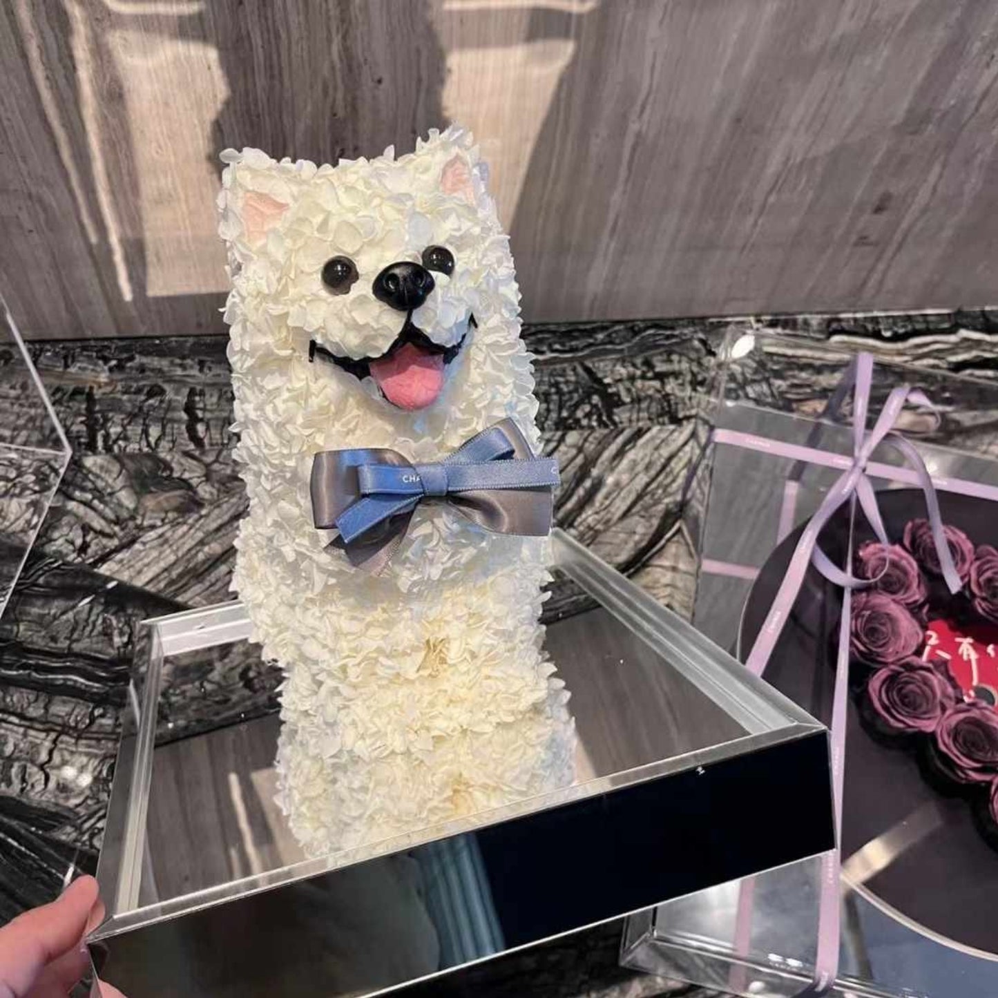 Flaurea Eternal Flower Floral Puppy - Samoyed