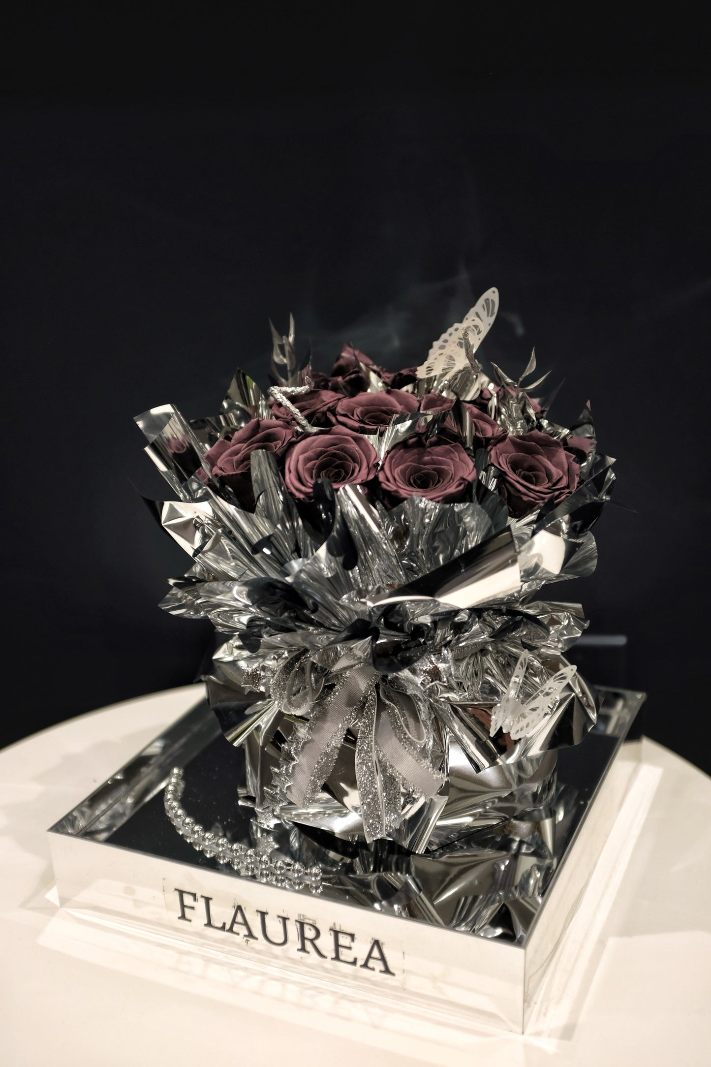 Flaurea Glistening Rose & Silver Display