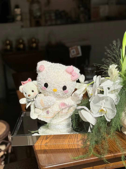 Flaurea Eternal Flower Floral Kitty - Hello Kitty White Angel