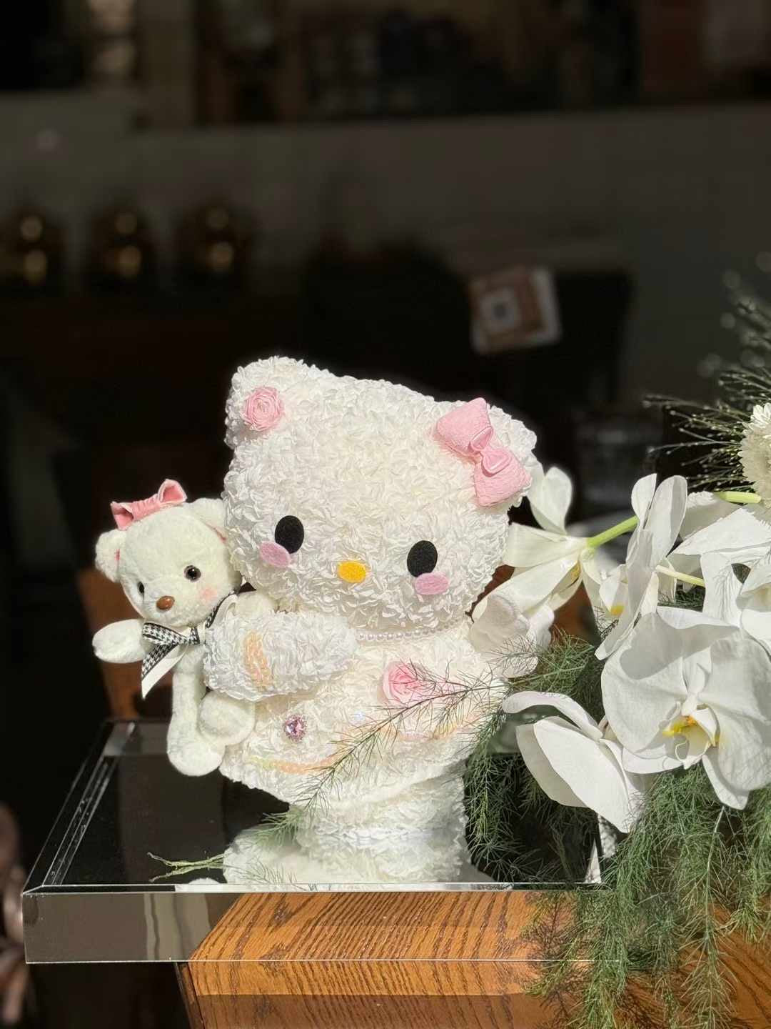 Flaurea Eternal Flower Floral Kitty - Hello Kitty White Angel