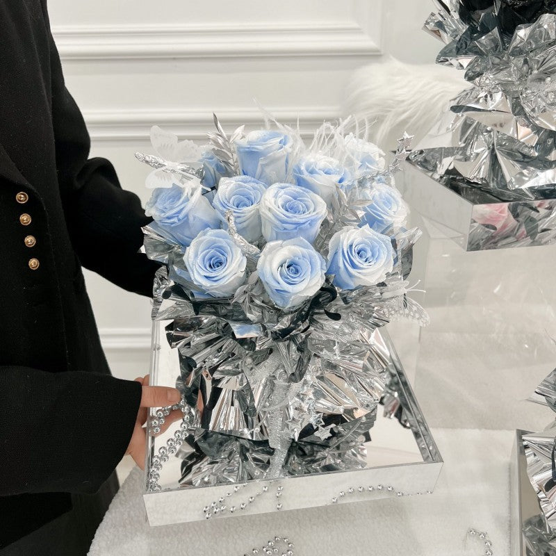 Flaurea Glistening Rose & Silver Display