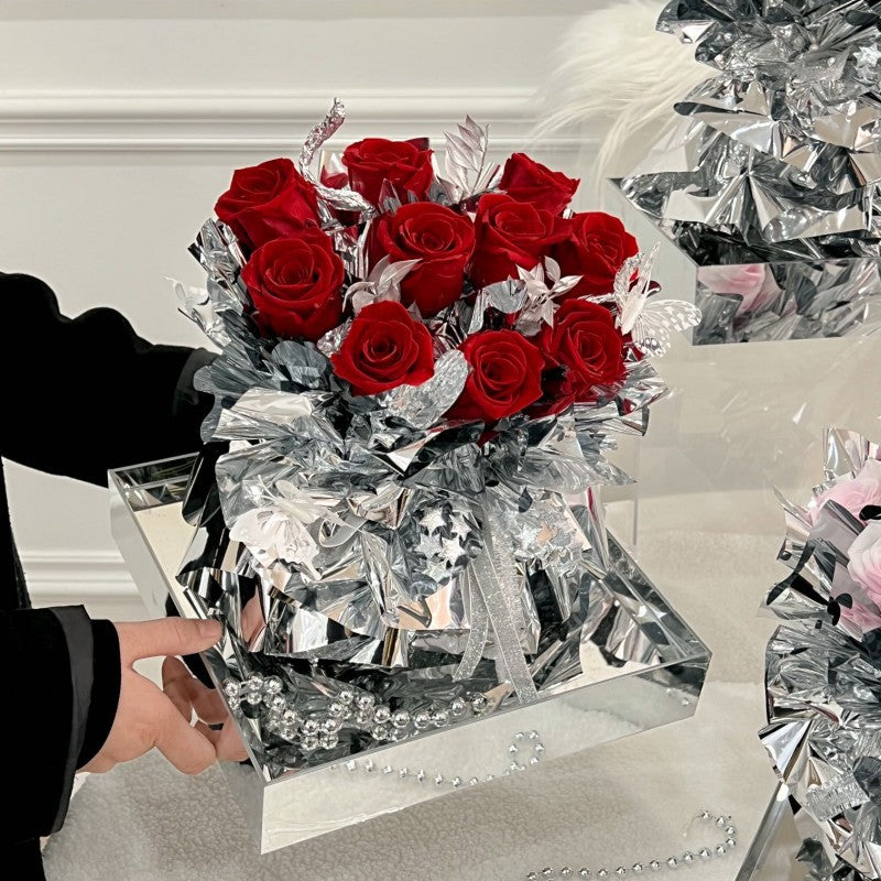 Flaurea Glistening Rose & Silver Display