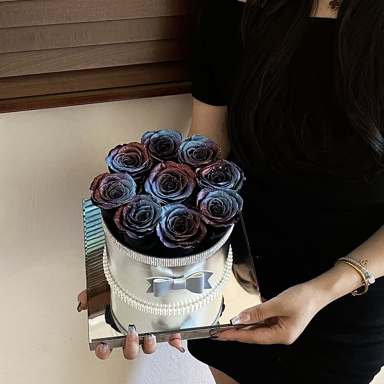 Flaurea Celestial Bowknot Preserved Rose Bouquet