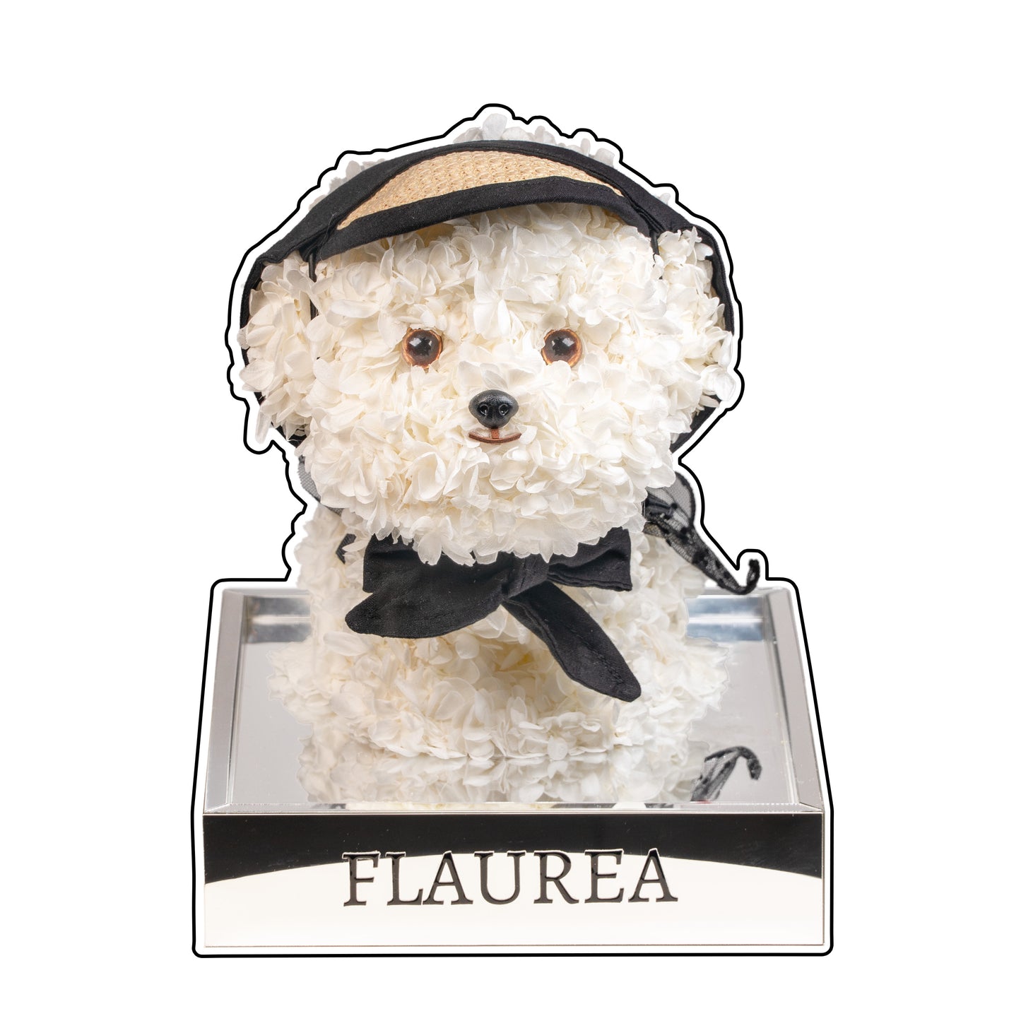 Flaurea Eternal Flower Floral Puppy - Straw Hat
