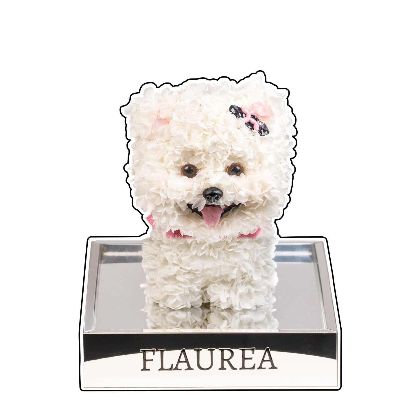 Flaurea Preserved Flower Floral Puppy - Pink