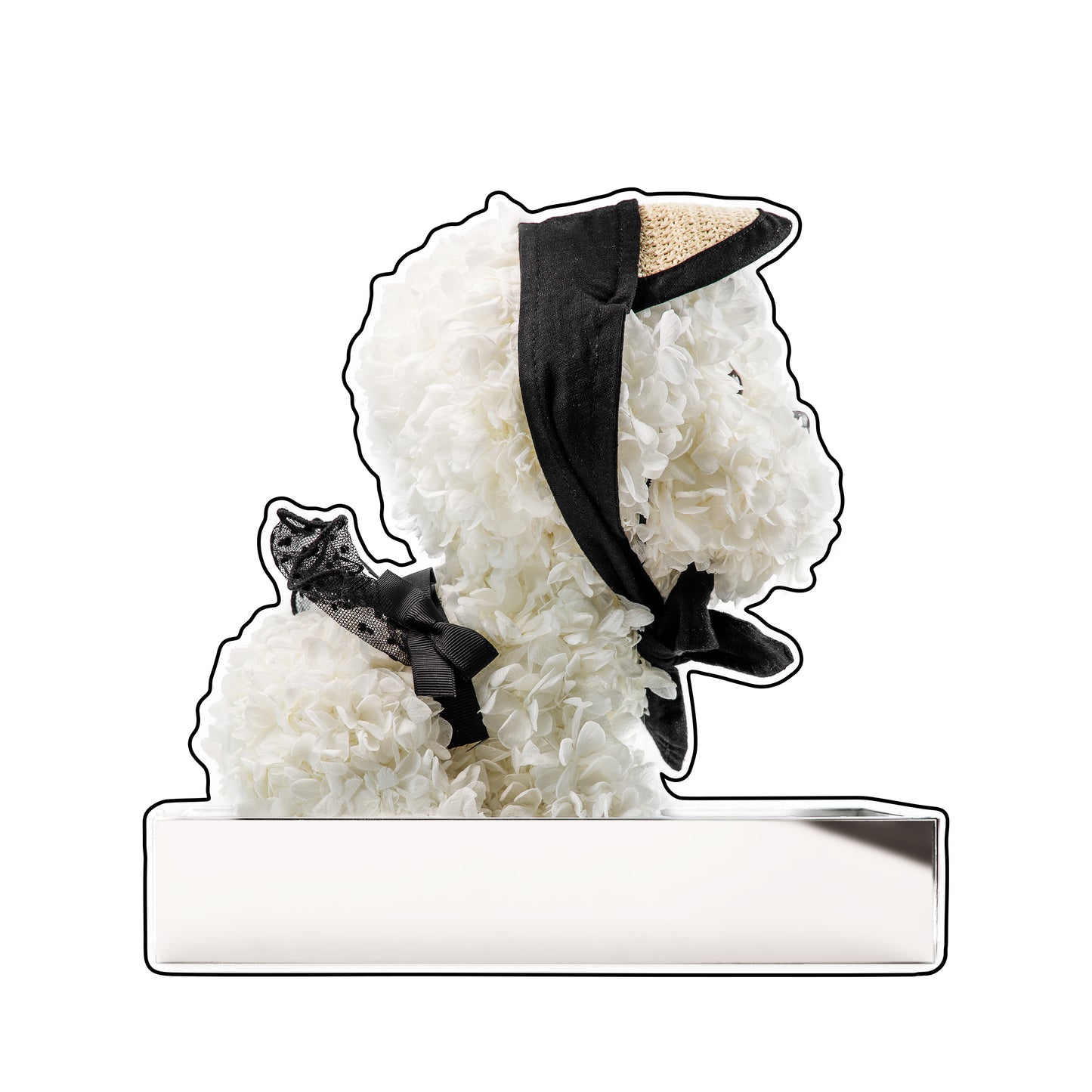 Flaurea Eternal Flower Floral Puppy - Straw Hat