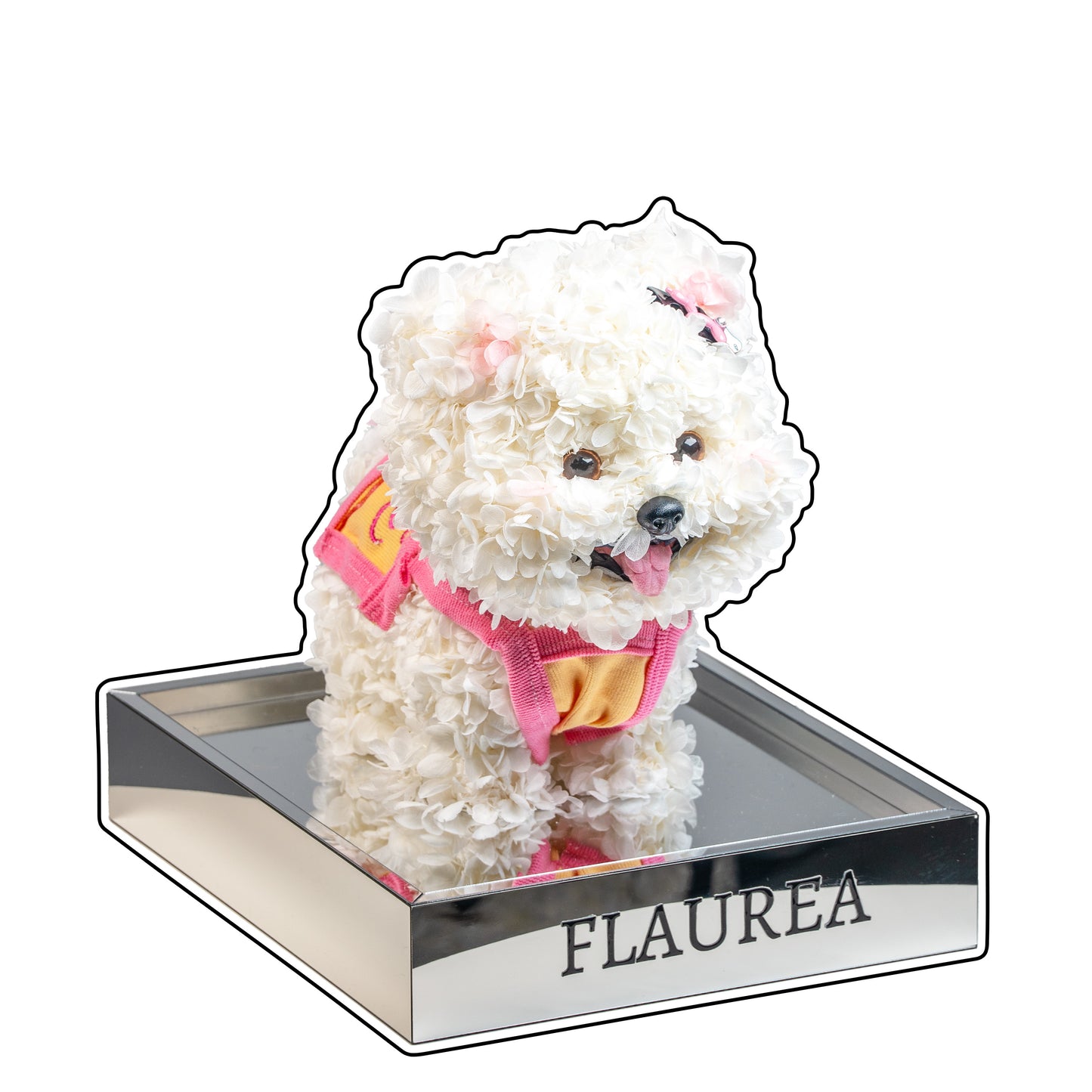 Flaurea Preserved Flower Floral Puppy - Pink